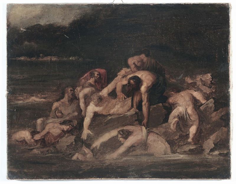Theodore Gericault (Rouen 1791 - Paris 1824), attribuito a Scena mitologica  - Asta Dipinti Antichi - Cambi Casa d'Aste