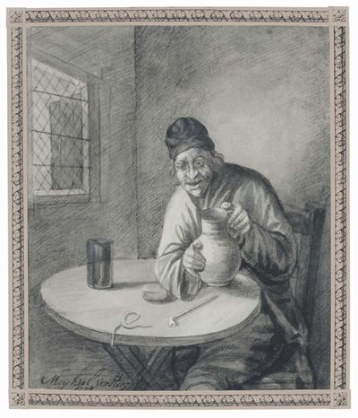 Versteeg ?uomo con Vaso sul Tavolo
