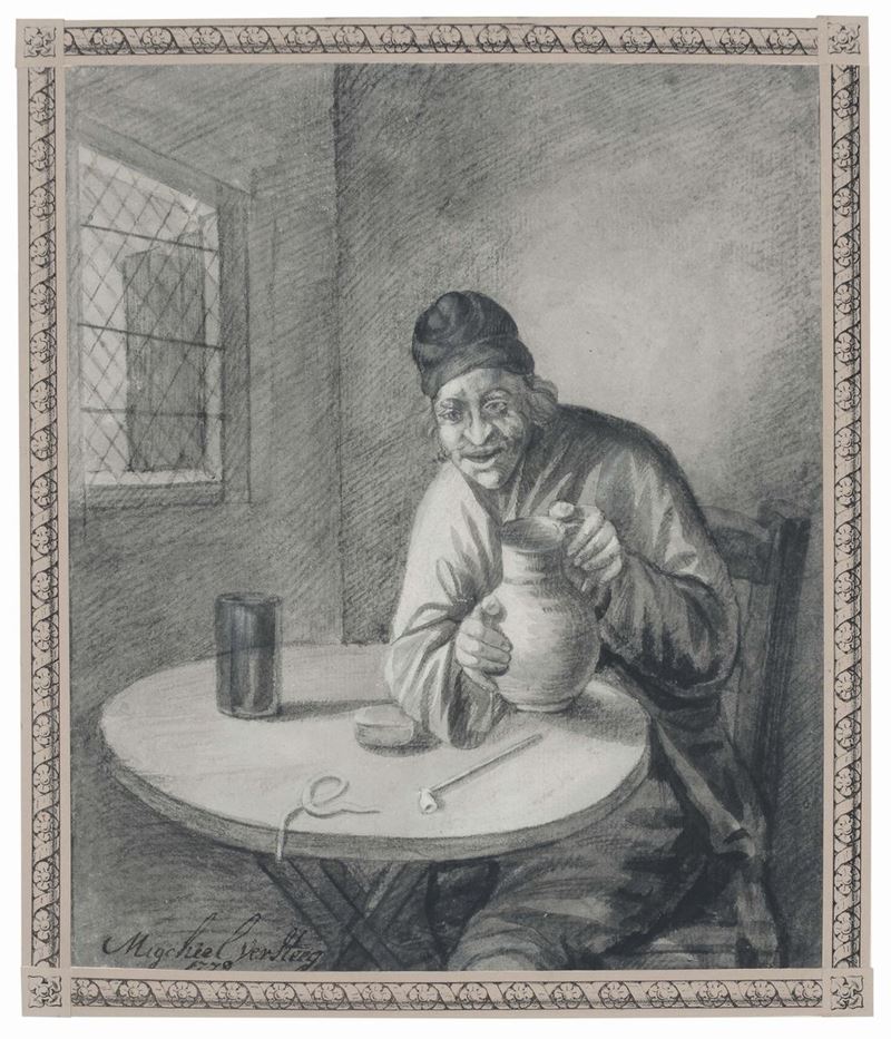 Versteeg ? Uomo con vaso sul tavolo  - Auction Old Masters Paintings - Cambi Casa d'Aste