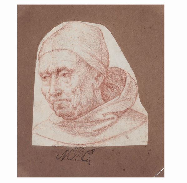 Baccio della Porta detto Fra Bartolomeo (Firenze 1473-1517) Testa di prelato