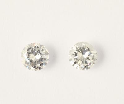 Coppia di Diamanti di Ct 1,40 e Ct 1,33