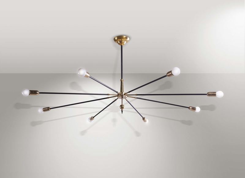 Lampada da sospensione in ottone  - Asta Design - Cambi Casa d'Aste