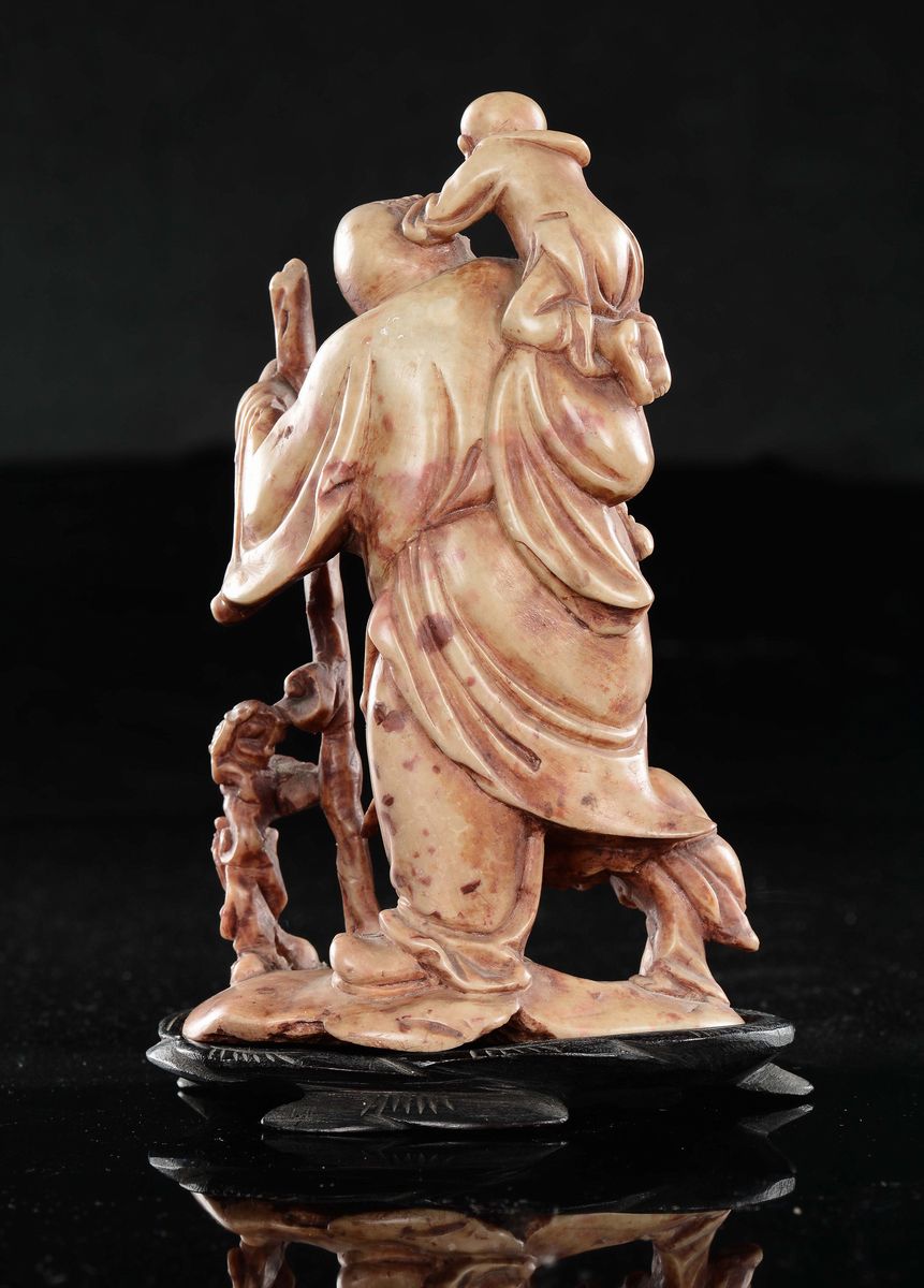Saggio in Saponaria con Bastone e Fanciulli che Giocano, Cina, XX Secolo