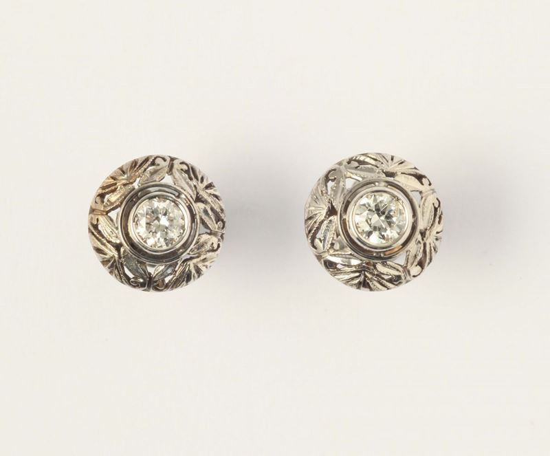 A pair of old cut diamond studs  - Auction Fine Jewels - I - Cambi Casa d'Aste