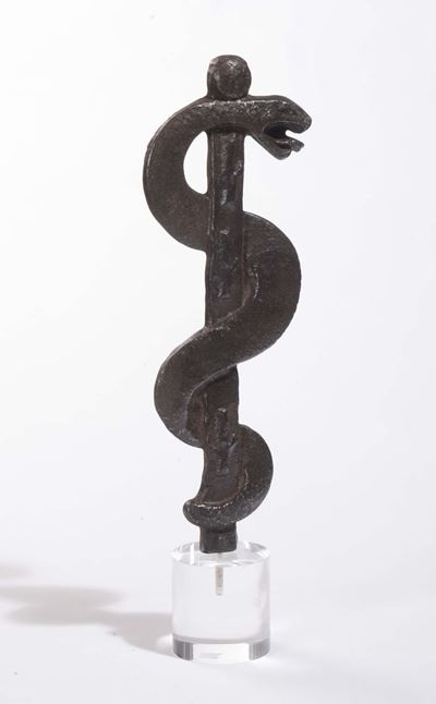 Caduceo in Ferro Antico