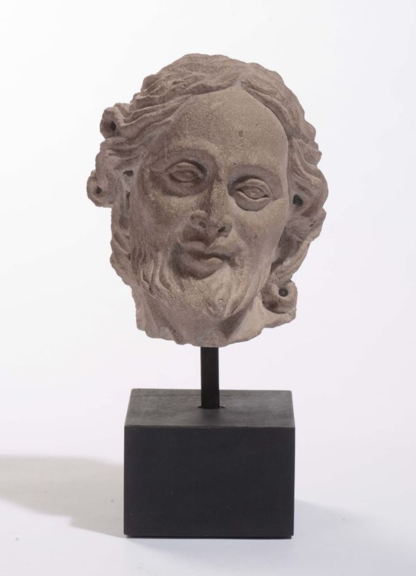 Testa di Cristo in pietra, Francia XVII-XVIII secolo