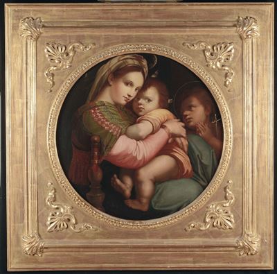Anonimo del XIX Secolomadonna della Seggiola (replica di Raffaello)
