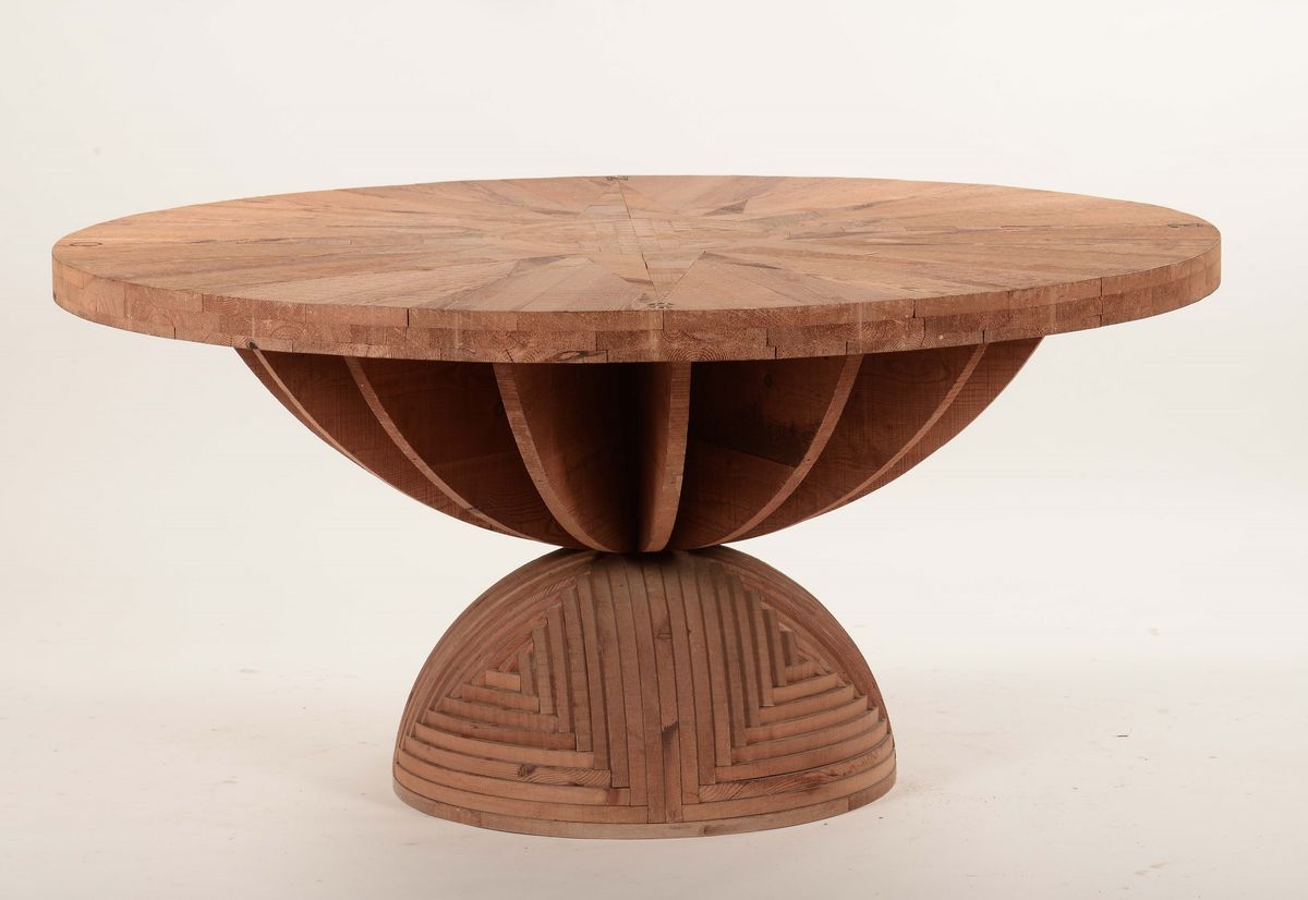 Mario Ceroli (1938)tavolo Rosa dei Venti, 1974-75