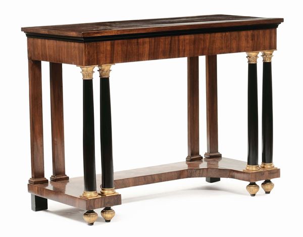 Console Impero lastronata, XIX secolo