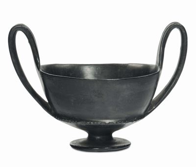 Kantharos in Bucchero, Etruria Centro Meridionale, Seconda Metà XVII Secolo a.C.