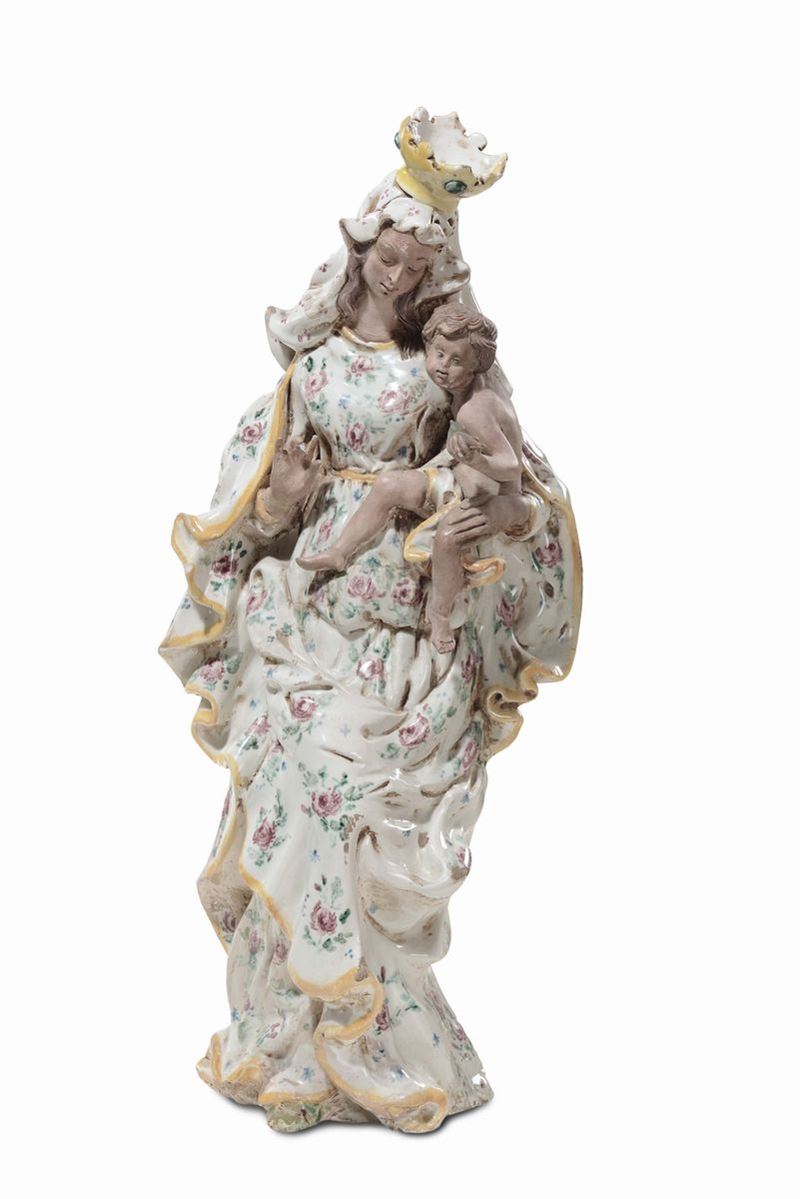 Scultore del XIX secolo Madonna con Bambino  - Asta Antiquariato, Affidamenti da raffinate dimore private - Cambi Casa d'Aste