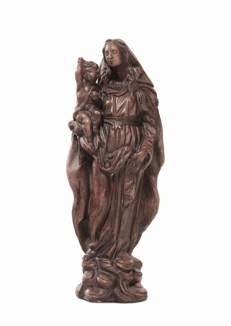 Scultore del XX secolo Madonna con Bambino  - Auction Fine Arts from refined private house - Cambi Casa d'Aste