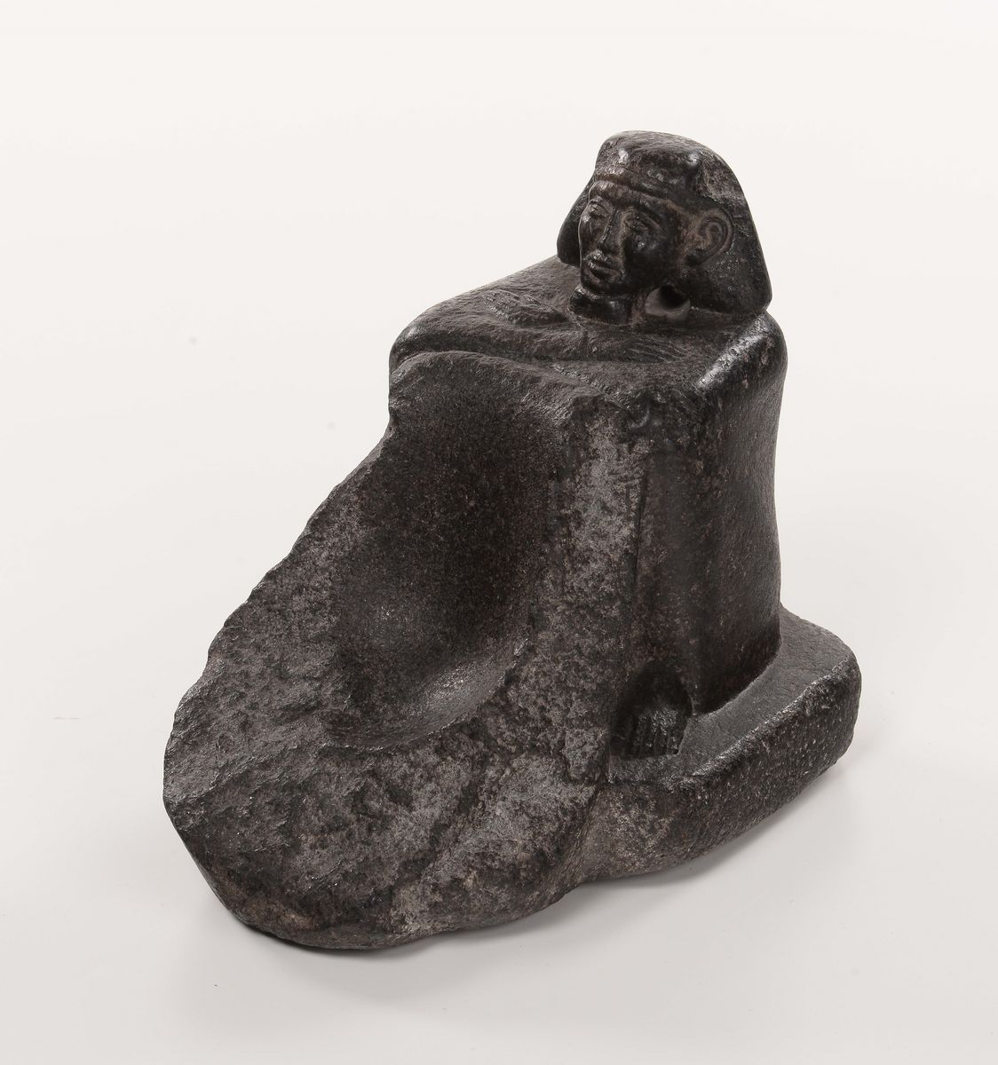 Rara Statua Cubo in Basanite Scolpita, Egitto Medio Regno (1987.1640 a.C.) o Prodotto Arcaicizzan...