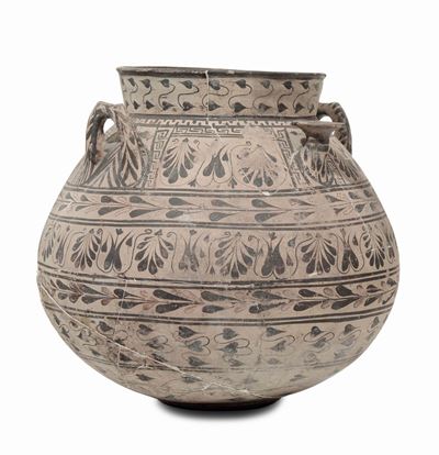 Grande Olla in Ceramica Listata, Daunia Inizi III Secolo a.C.