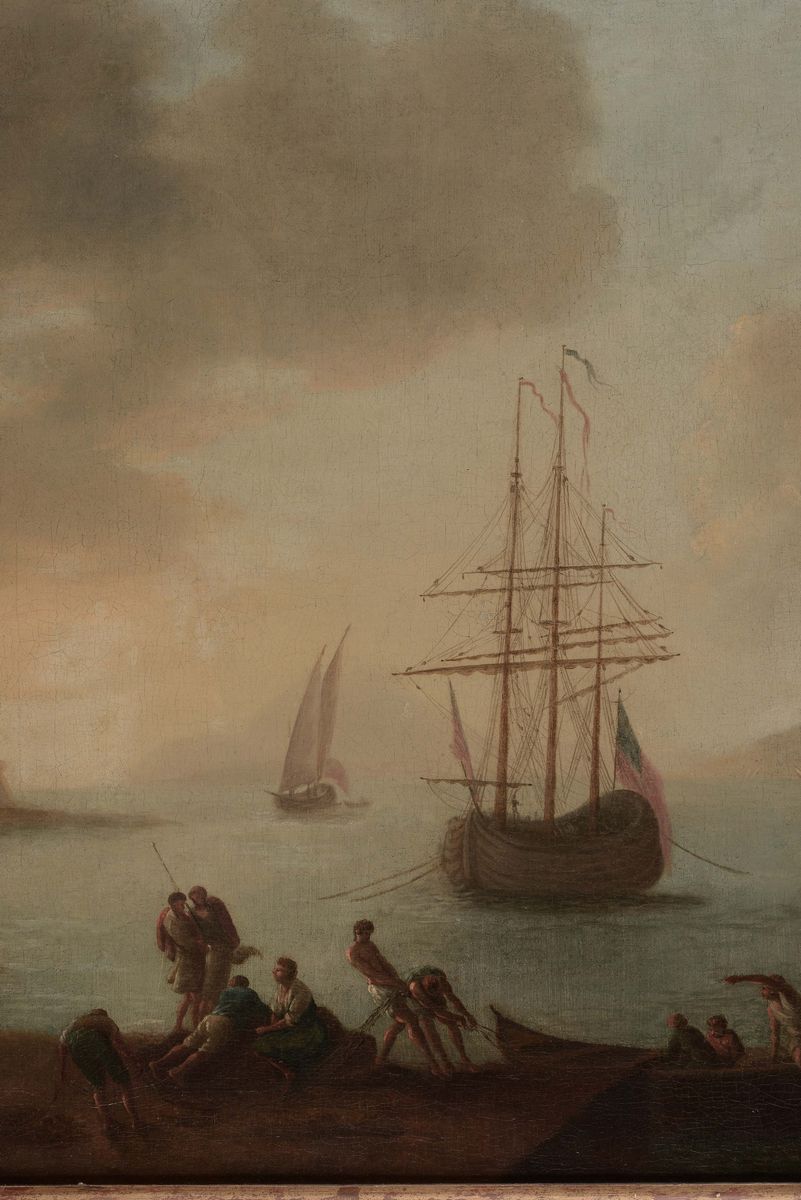 Francesco Fidanza (roma 1747 - Milano 1819), Attribuito Ascena di Porto con Figure