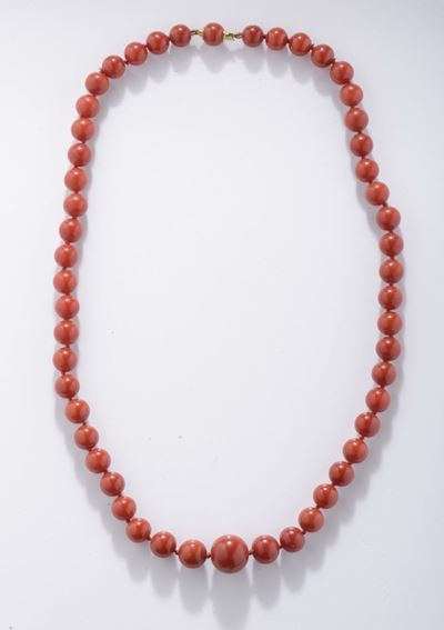 Collana di Corallo con Boule Degradanti