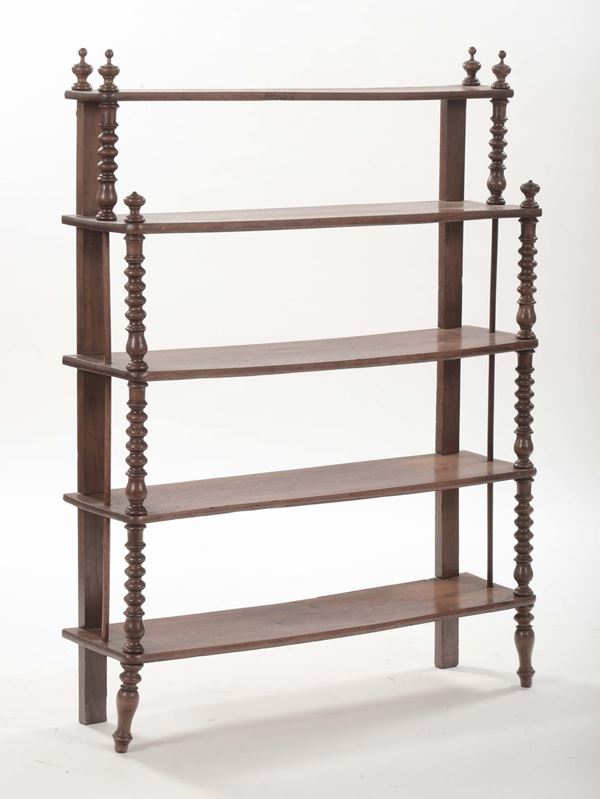 Etagere a colonna con montanti torniti