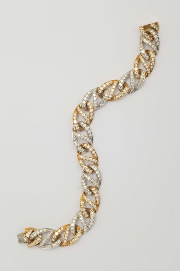 Bulgari, a gold and diamond bracelet