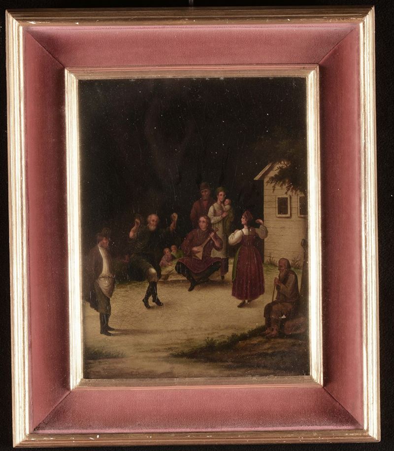 Anonimo del XIX secolo Scena di festa  - Asta Antiquariato, Affidamenti da raffinate dimore private - Cambi Casa d'Aste