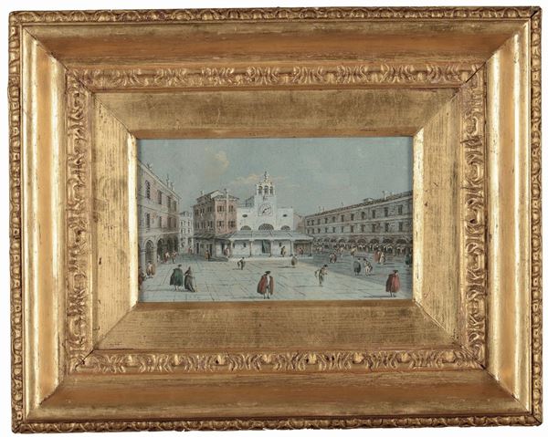 Giacomo Guardi (Venezia 1764-1835) Veduta di San Giacomo di Rialto