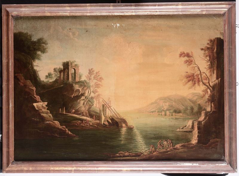 Scuola Veneta dell'inizio del XX secolo Paesaggio fluviale  - Auction Fine Arts from refined private house - Cambi Casa d'Aste