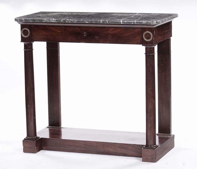 Consolina Impero lastronata  - Asta Antiquariato, Affidamenti da raffinate dimore private - Cambi Casa d'Aste