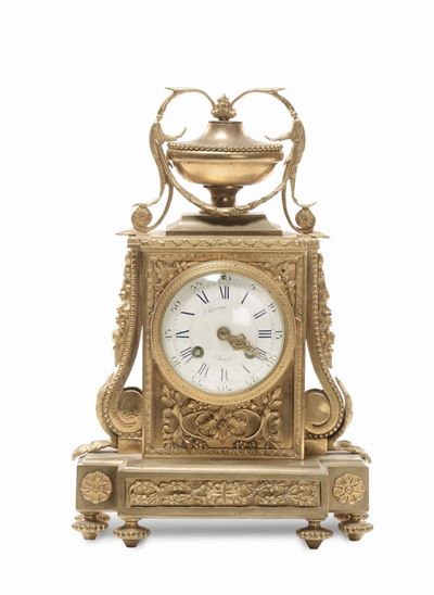 Orologio Napoleone III in Bronzo Dorato, Francia XIX Secolo