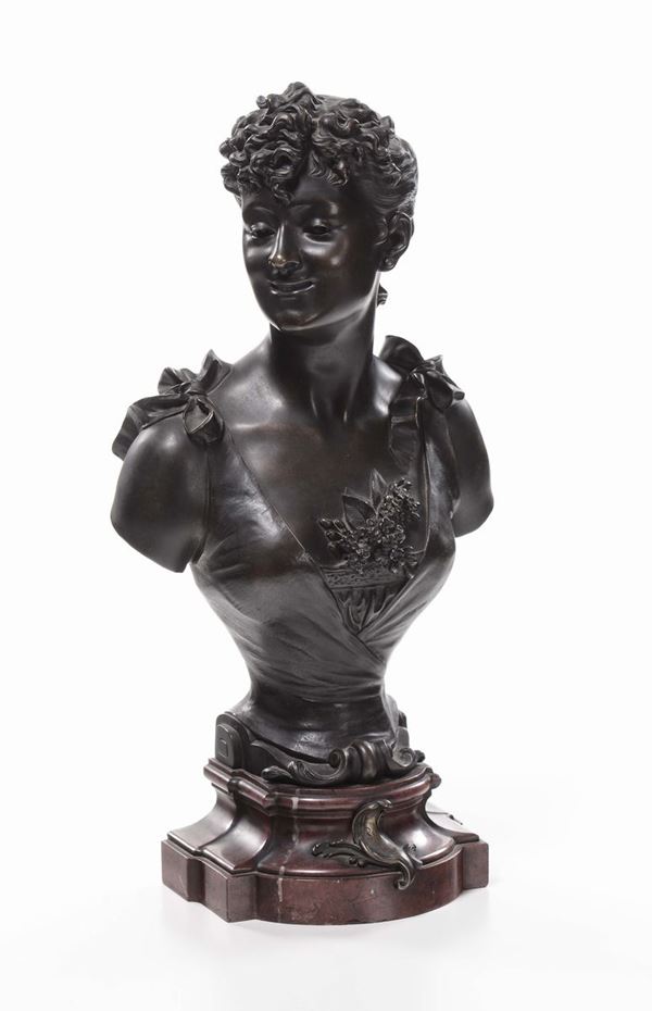 Eutrope Bouret (1833-1906) Busto femminile