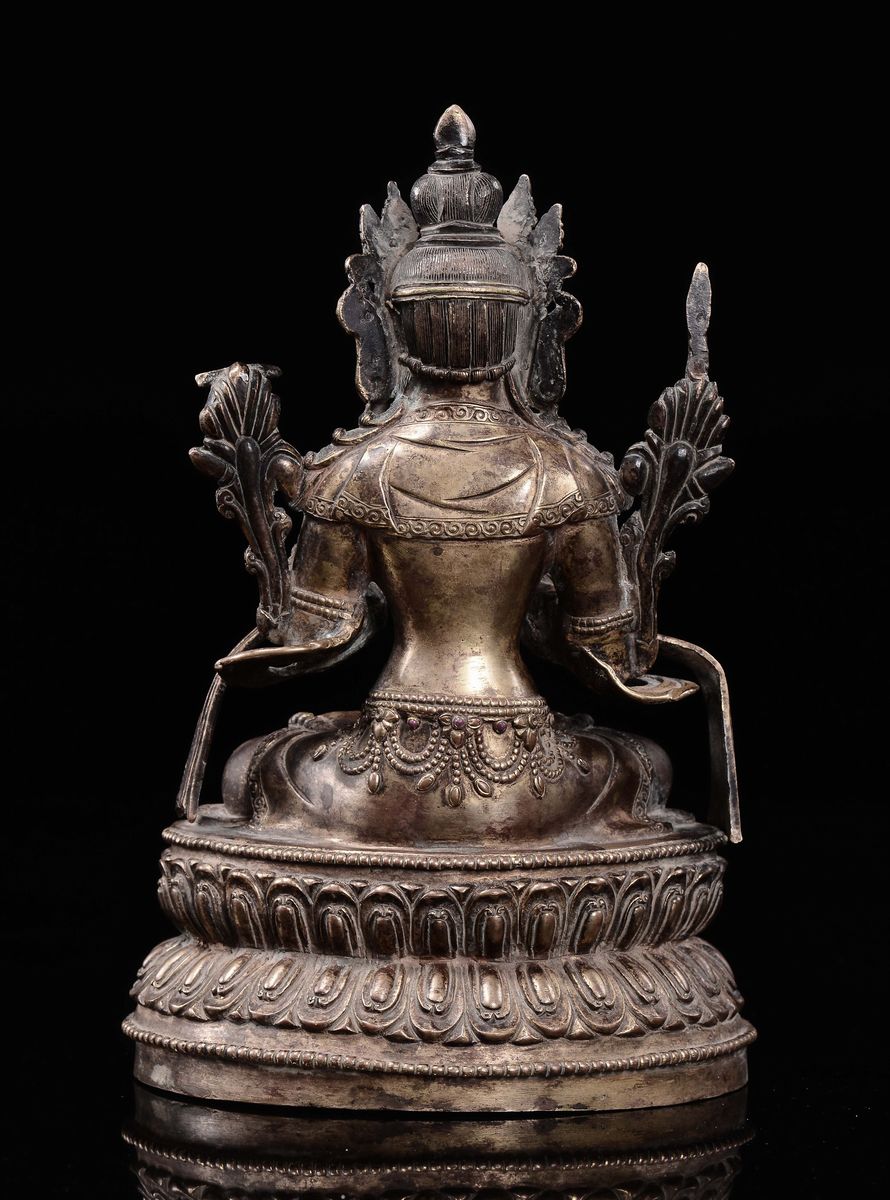 Cina, Dinastia Qing, Figura di Tara in bronzo dorato, XIX secolo