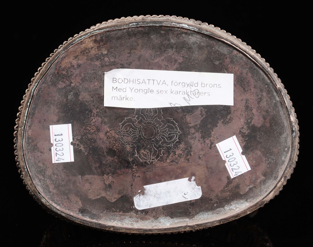 Cina, Dinastia Qing, Figura di Tara in bronzo dorato, XIX secolo