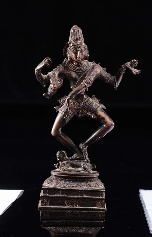 Divinità a quattro braccia in bronzo, Thailandia, XIX secolo