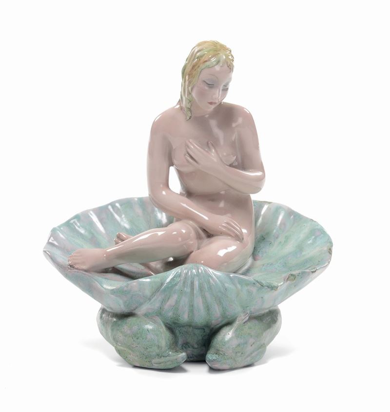 Lenci - Torino Nudino su conchiglia  - Asta Arti Decorative del XX secolo - II - Cambi Casa d'Aste