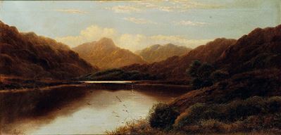 Charles Robert Leslie (1794-1859)paesaggio con Lago
