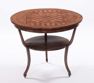 Tavolino da Gioco Lastronato a Marqueterie