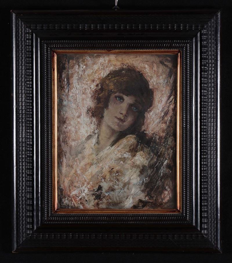 Anonimo del XIX secolo Ritratto femminile  - Auction Fine Arts from refined private house - Cambi Casa d'Aste