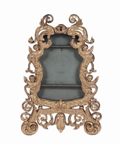 Teca in Legno Intagliato e Dorato, XIX Secolo