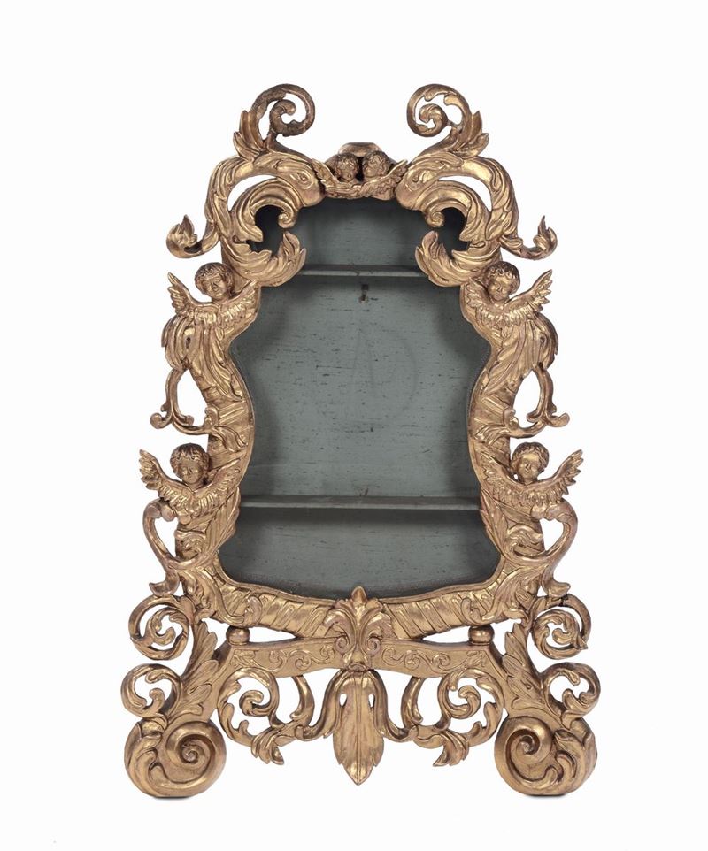 Teca in legno intagliato e dorato, XIX secolo  - Asta Antiquariato, Affidamenti da raffinate dimore private - Cambi Casa d'Aste