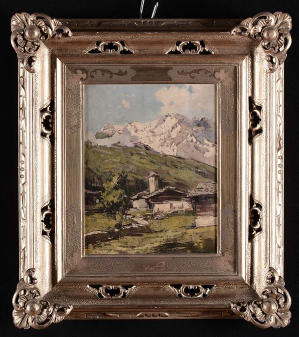 Anonimo del XIX-XX secolo Paesaggio montano