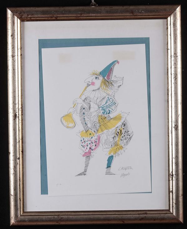 Lotto di tre litografie di A Bueno, Fieschi e Luzzati