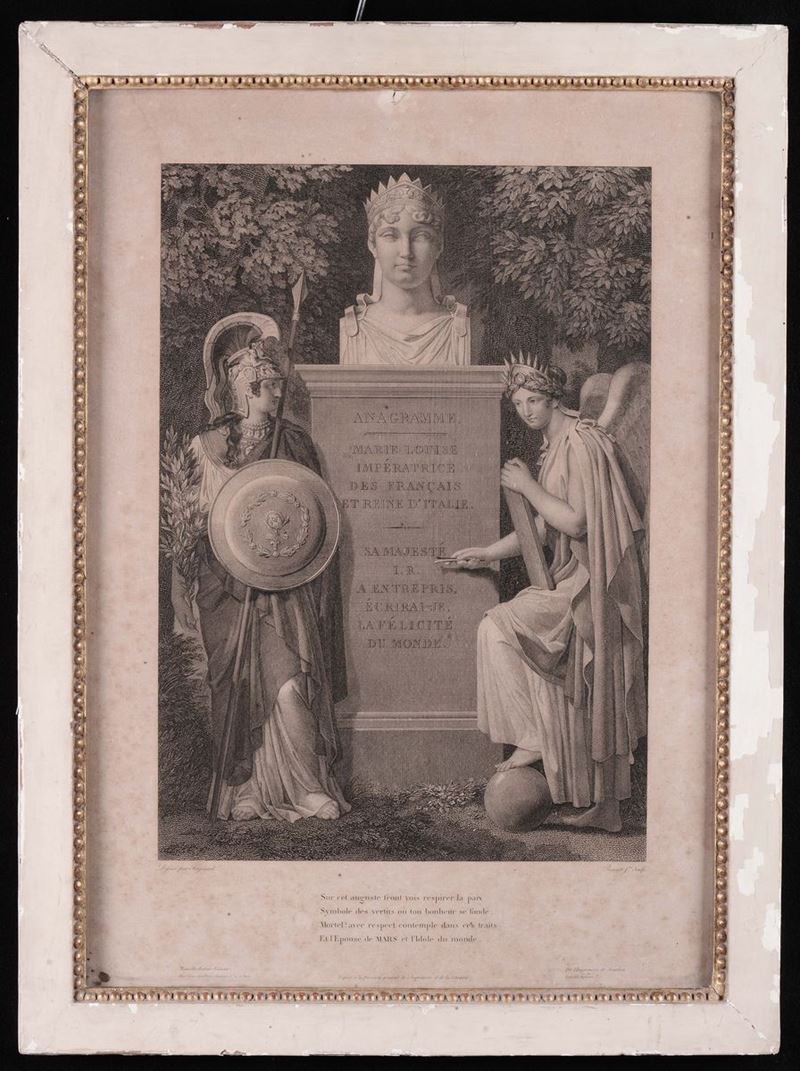 Stampa entro cornice bianca e oro  - Asta Antiquariato, Affidamenti da raffinate dimore private - Cambi Casa d'Aste