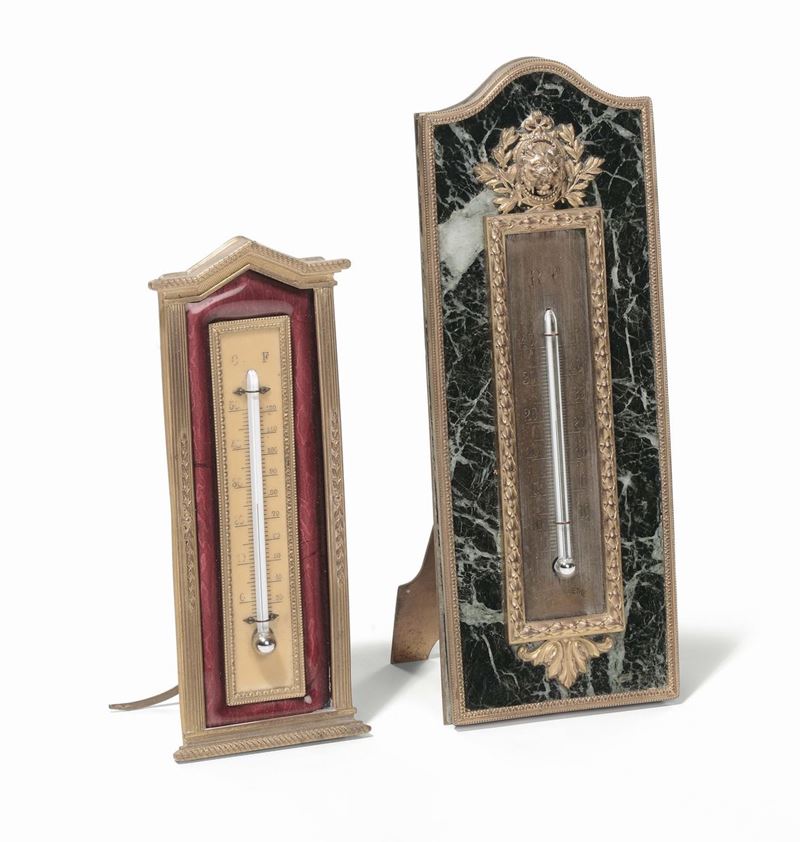 Due termometri diversi, Francia XIX secolo  - Auction Fine Arts from refined private house - Cambi Casa d'Aste