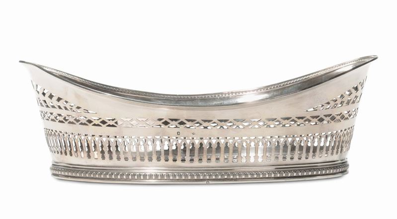 Cestino in argento traforato, Francia XIX-XX secolo  - Asta Antiquariato, Affidamenti da raffinate dimore private - Cambi Casa d'Aste