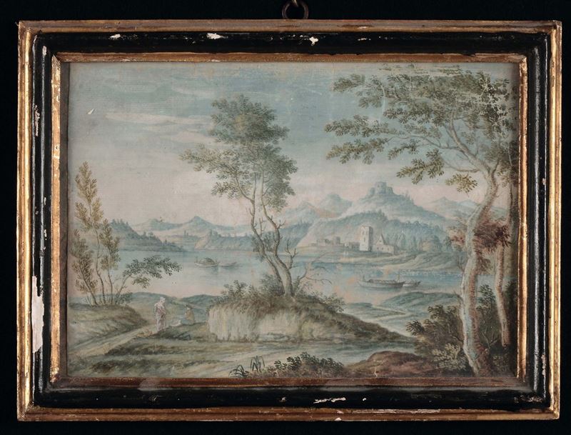 Scuola del XVIII secolo Paesaggio  - Auction Fine Arts from refined private house - Cambi Casa d'Aste