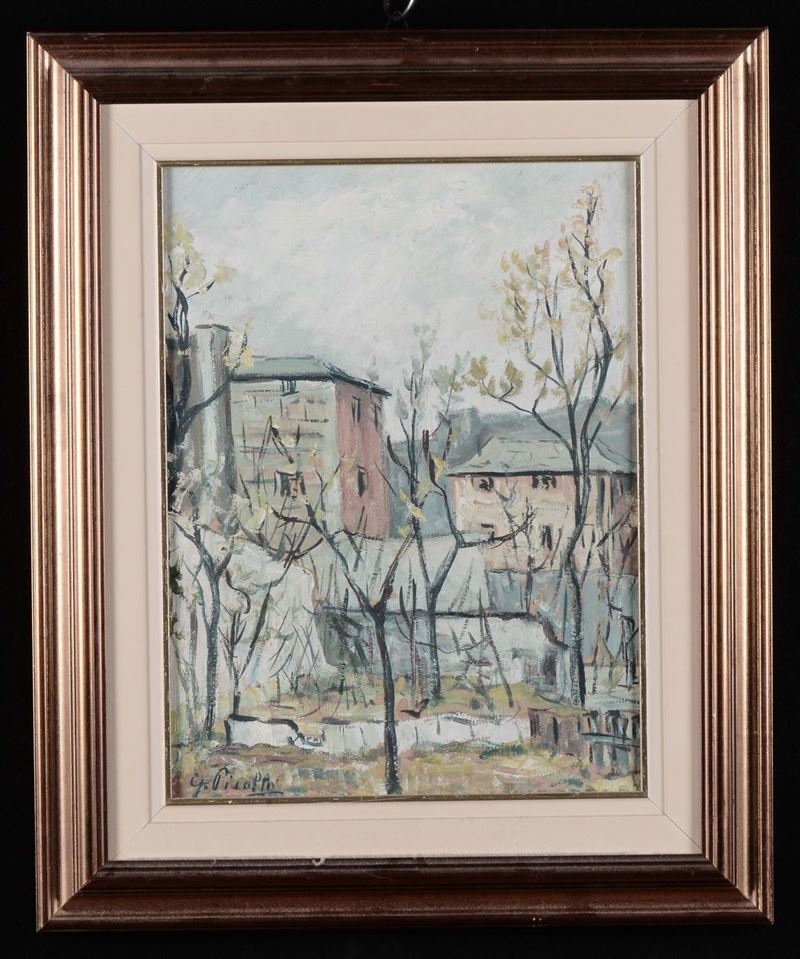 Giacomo Picollo (1905-1988) Orti in val Bisagno  - Asta Antiquariato, Affidamenti da raffinate dimore private - Cambi Casa d'Aste