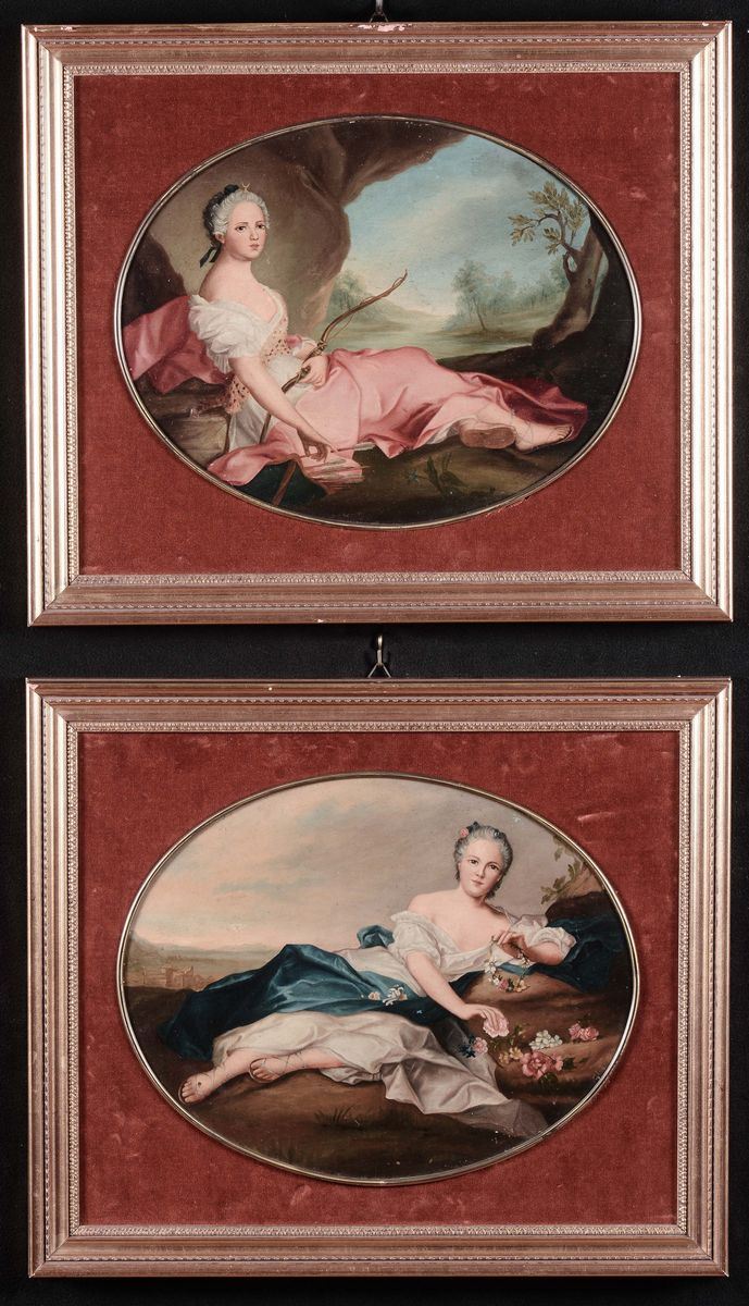 Anonimo del XIX secolo Figure femminili  - Asta Antiquariato, Affidamenti da raffinate dimore private - Cambi Casa d'Aste