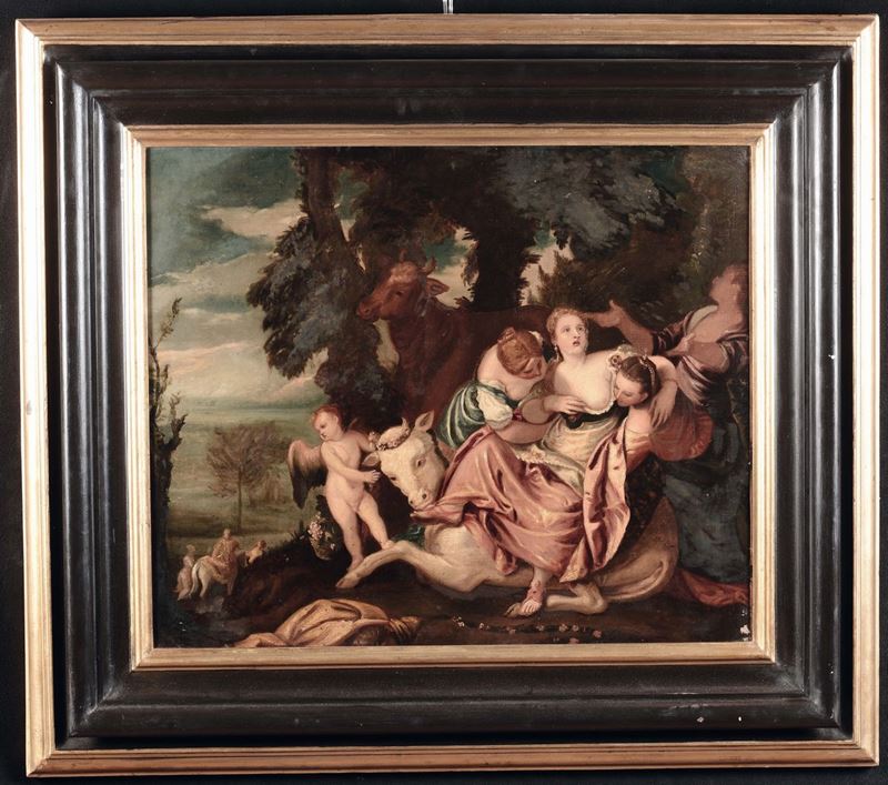 Scuola Veneta del XVII secolo Ratto d'Europa  - Auction Old Masters Paintings - Cambi Casa d'Aste