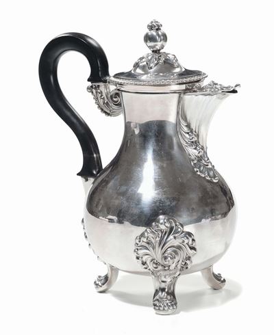 Caffettiera in Argento, Francia XIX Secolo