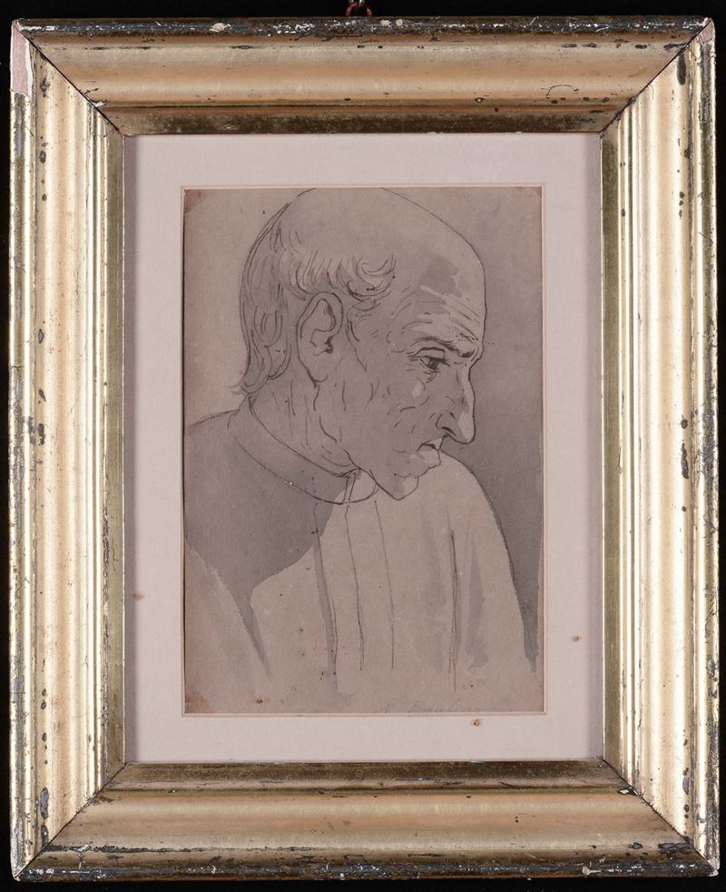 Nicolò Barabino (1832-1891) Testa di vecchio  - Auction Time Auction 9-2014 - Cambi Casa d'Aste