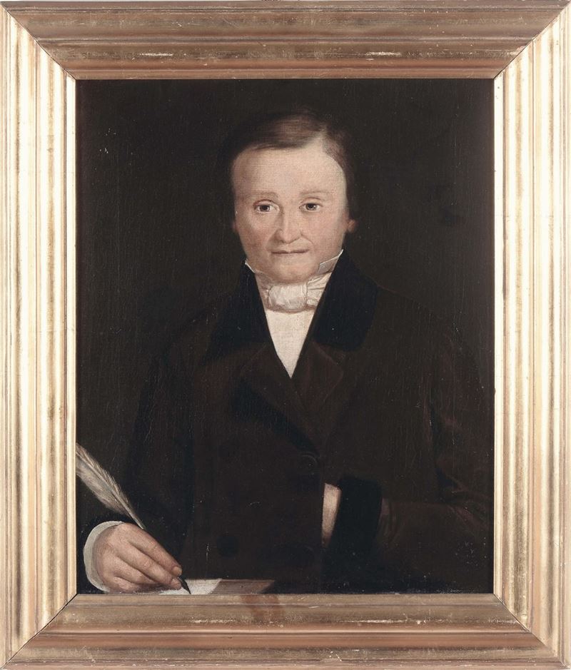 Anonimo del XIX secolo Ritratto di studioso  - Asta Antiquariato, Affidamenti da raffinate dimore private - Cambi Casa d'Aste