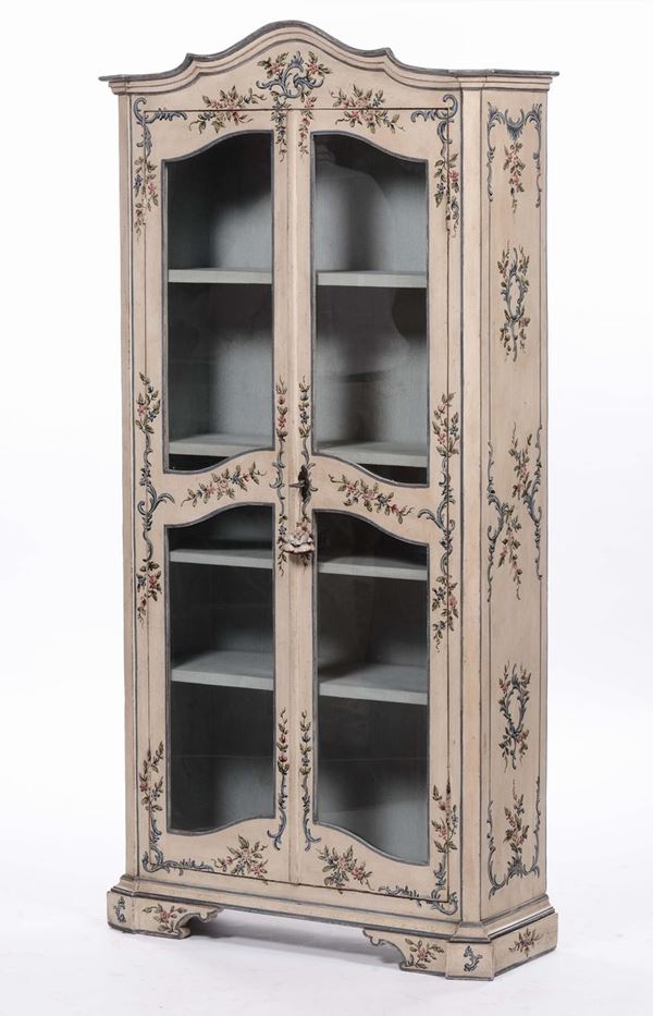 Vetrina laccata alla genovese, XVIII-XIX secolo